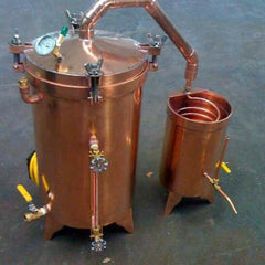 15 Gallon Copper Propane Distiller With Glass Essencier