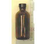 4oz Amber Bottle With Plain Cap