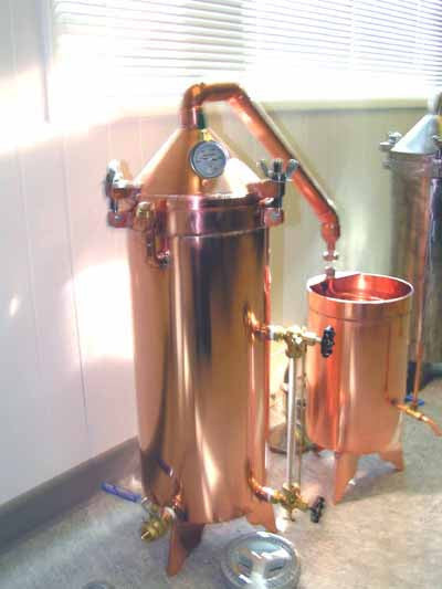 7.5 Gallon Copper Propane Distiller With Glass Essencier